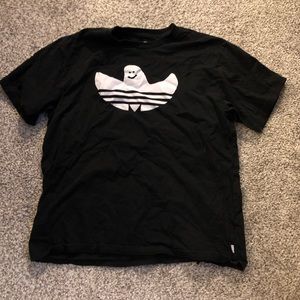 Men’s adidas short, black with ghost logo.